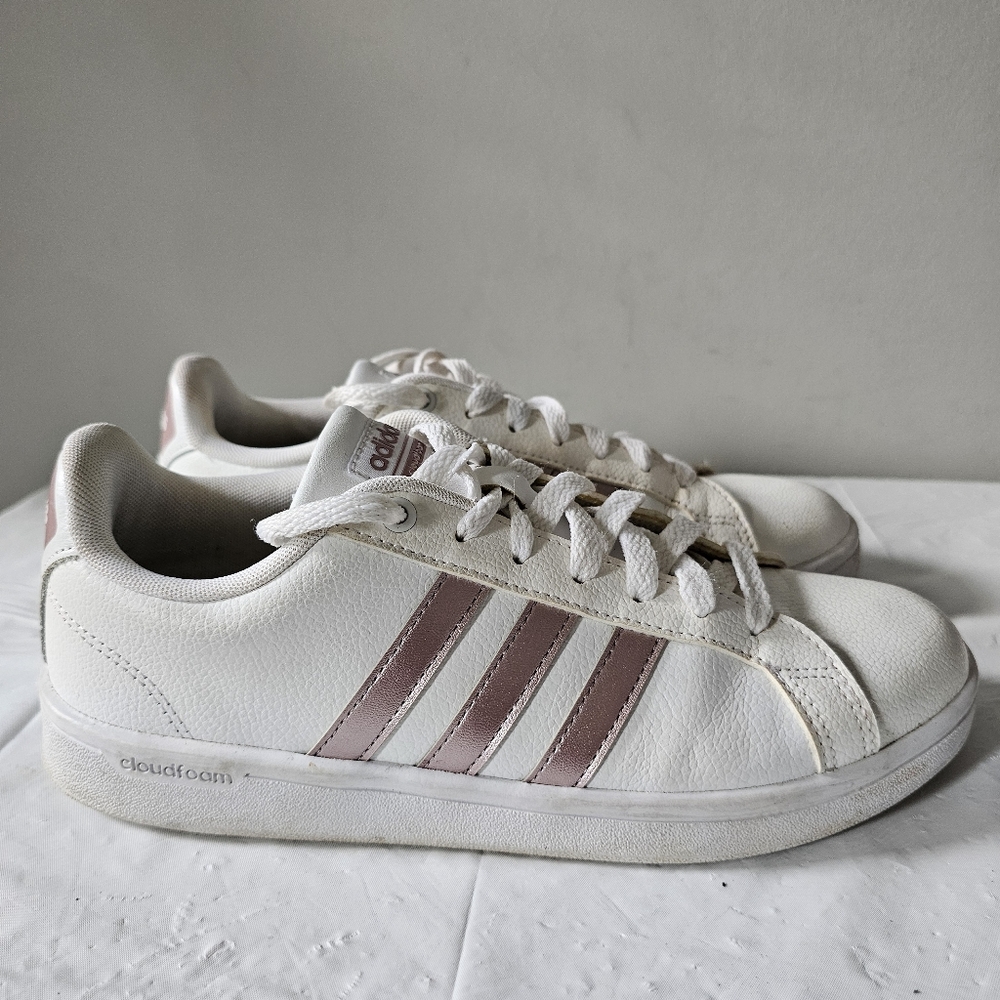 adidas Women's White and Pink Sneakers